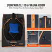 VEVOR Sauna Blanket for Detoxification, 1050W Portable Far Infrared Sauna Tent for Home, 104- 167?, 1-60 Minutes Timer , Personal Sauna Box for Home Spa Indoor Black 27.56 x 31.5 x 38.58 inch