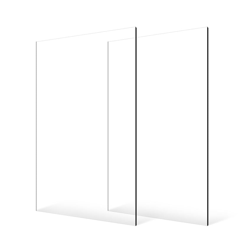 VEVOR 2-Pack Plexiglass Acrylic Sheets 24 x 48 In Plastic Sheets 1/8 In Thick