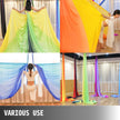 VEVOR Aerial Silk, 11yd 9.2ft Aerial Yoga Swing Set Yoga Hammock Kit - Antigravity Ceiling Hanging Yoga Sling - Carabiners, Daisy Chain, Inversion Swing for Home Outdoor Aerial Dance, Dark Green