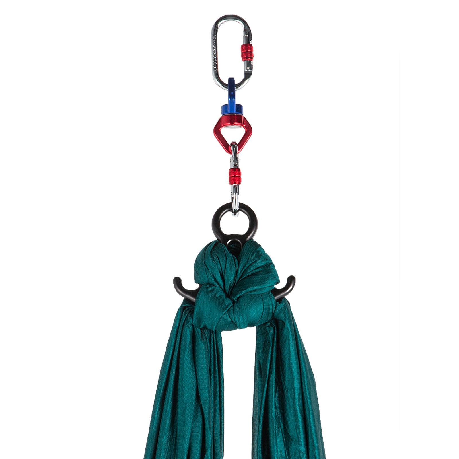 VEVOR Aerial Silk, 11yd 9.2ft Aerial Yoga Swing Set Yoga Hammock Kit - Antigravity Ceiling Hanging Yoga Sling - Carabiners, Daisy Chain, Inversion Swing for Home Outdoor Aerial Dance, Dark Green