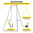 VEVOR Yoga Sling Inversion, 9.6 FT Height Inversion Yoga Swing Stand,Max Capacity 551lbs/250kg Aerial Yoga Frame with 236in/6m Yoga Swing Inversion Sling Body Bundle Safety Belts (Green, 19.6ft)