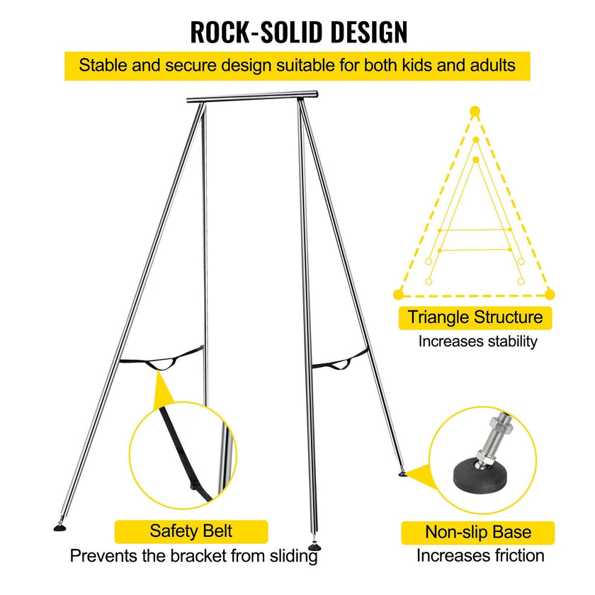 VEVOR Yoga Sling Inversion, 9.6 FT Height Inversion Yoga Swing Stand,Max Capacity 551lbs/250kg Aerial Yoga Frame with 236in/6m Yoga Swing Inversion Sling Body Bundle Safety Belts (Green, 19.6ft)