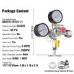 VEVOR Double Gauge Regulator, CO2 Regulator Gauge with 0-60PSI, Heavy Duty CO2 Gauge Gas System, Draft Beer Regulator with Check Valve, Adjustable Pressure Regulator for Draft Beer Homebrew, CGA320