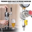 VEVOR Triple Gauge Regulator, CO2 Regulator Gauge with 0-60PSI, Heavy Duty CO2 Gauge Gas System, Draft Beer Regulator with Check Valve, Adjustable Pressure Regulator for Draft Beer Homebrew, CGA320