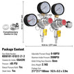 VEVOR Triple Gauge Regulator, CO2 Regulator Gauge with 0-60PSI, Heavy Duty CO2 Gauge Gas System, Draft Beer Regulator with Check Valve, Adjustable Pressure Regulator for Draft Beer Homebrew, CGA320