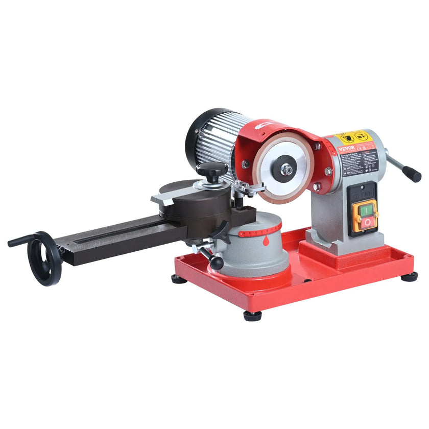 VEVOR Circular Saw Blade Sharpener, 370W Rotary Angle Mill Grinder, 3600RPM Saw Blade Grinding Sharpening Machine with 6 Saw Centerings, 5-inch Grinding Wheel for Carbide Tipped Saw Blades