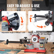 VEVOR Circular Saw Blade Sharpener, 370W Rotary Angle Mill Grinder with Water Tank, Water Injection Grinding Sharpening Machine & 6 Saw Centerings, 5-inch Grinding Wheel for Carbide Tipped Saw Blades