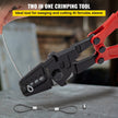 VEVOR Hand Swager Crimper Swaging Tool for Copper Aluminum Oval Sleeves and Stop Sleeves Wire Rope Crimping Tool Propress Swage Tool Long Handle Labor Save (24 Inch)