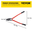 VEVOR Hand Swager Crimper Swaging Tool for Copper Aluminum Oval Sleeves and Stop Sleeves Wire Rope Crimping Tool Propress Swage Tool Long Handle Labor Save (24 Inch)