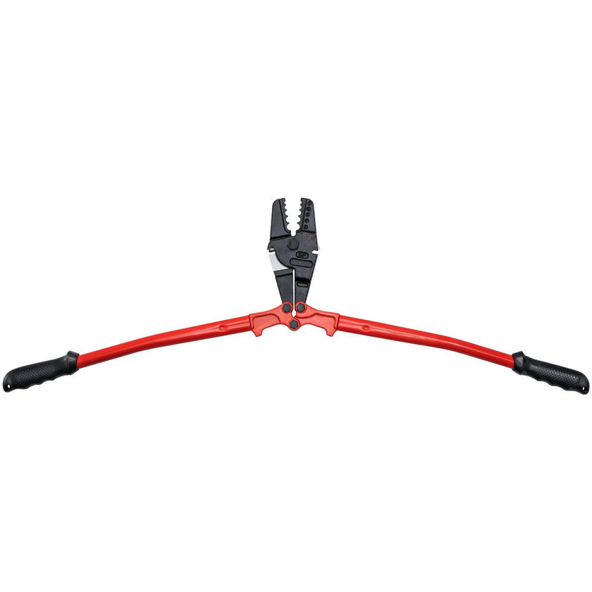 VEVOR Hand Swager Crimper Swaging Tool for Copper Aluminum Oval Sleeves and Stop Sleeves Wire Rope Crimping Tool Propress Swage Tool Long Handle Labor Save (24 Inch)