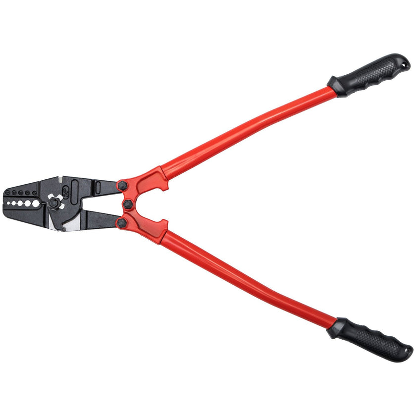 VEVOR Hand Swager Crimper Swaging Tool for Copper Aluminum Oval Sleeves and Stop Sleeves Wire Rope Crimping Tool Propress Swage Tool Long Handle Labor Save (24 Inch)