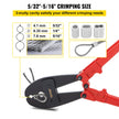 VEVOR 30 Inch Hand Swager Crimper 3 Cavity 5/32 1/4 5/16inch Swaging Tool for Copper Aluminum Oval Sleeves and Stop Sleeves Wire Rope Crimping Tool Propress Swage Tool Long Handle Labor Save