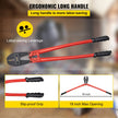 VEVOR 30 Inch Hand Swager Crimper 3 Cavity 5/32 1/4 5/16inch Swaging Tool for Copper Aluminum Oval Sleeves and Stop Sleeves Wire Rope Crimping Tool Propress Swage Tool Long Handle Labor Save
