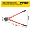VEVOR 30 Inch Hand Swager Crimper 3 Cavity 5/32 1/4 5/16inch Swaging Tool for Copper Aluminum Oval Sleeves and Stop Sleeves Wire Rope Crimping Tool Propress Swage Tool Long Handle Labor Save