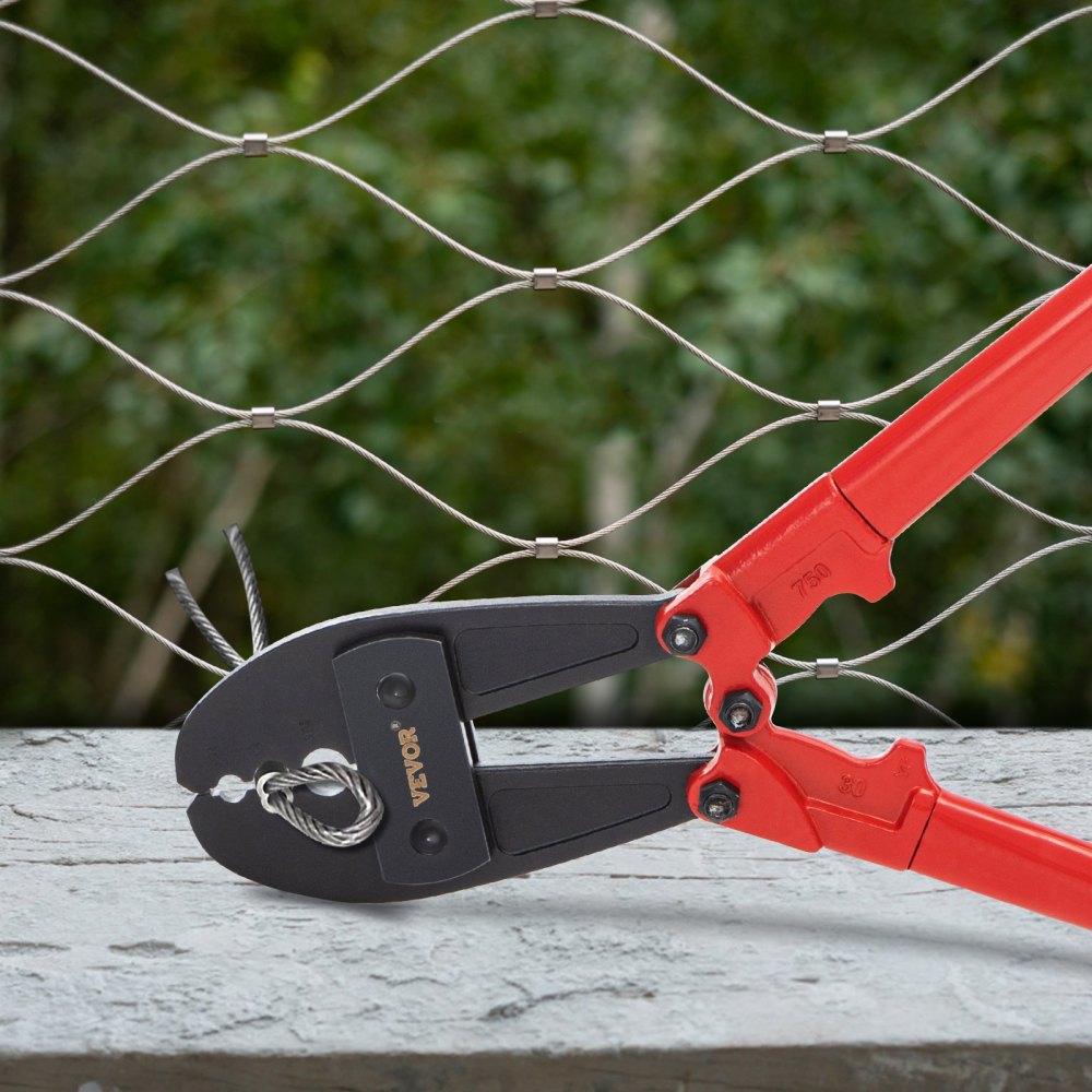VEVOR 30 Inch Hand Swager Crimper 3 Cavity 5/32 1/4 5/16inch Swaging Tool for Copper Aluminum Oval Sleeves and Stop Sleeves Wire Rope Crimping Tool Propress Swage Tool Long Handle Labor Save
