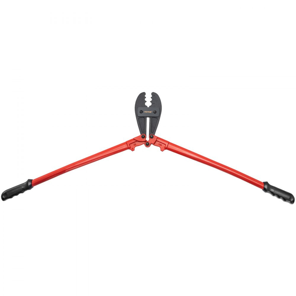 VEVOR 30 Inch Hand Swager Crimper 3 Cavity 5/32 1/4 5/16inch Swaging Tool for Copper Aluminum Oval Sleeves and Stop Sleeves Wire Rope Crimping Tool Propress Swage Tool Long Handle Labor Save