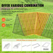 VEVOR Chicken Tunnels, 236.2 x 157.5 x 24.2 inch(LxWxH) Chicken Tunnels for Yard, Portable Chicken Tunnels for Outside with Corner Frames, 2 Sets, Suitable for Chickens, Ducks, Rabbits