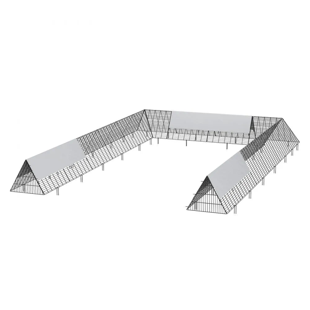 VEVOR Chicken Tunnels, 236.2 x 157.5 x 24.2 inch(LxWxH) Chicken Tunnels for Yard, Portable Chicken Tunnels for Outside with Corner Frames, 2 Sets, Suitable for Chickens, Ducks, Rabbits