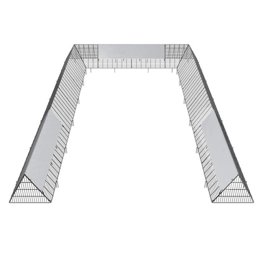 VEVOR Chicken Tunnels, 236.2 x 157.5 x 24.2 inch(LxWxH) Chicken Tunnels for Yard, Portable Chicken Tunnels for Outside with Corner Frames, 2 Sets, Suitable for Chickens, Ducks, Rabbits