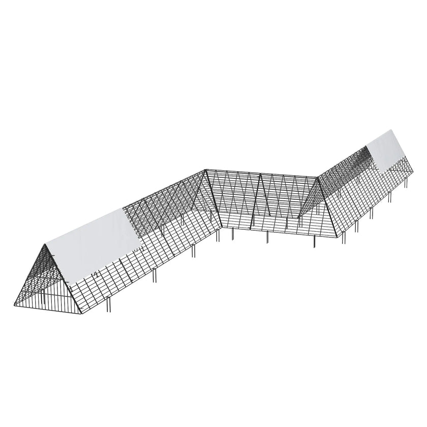 VEVOR Chicken Tunnels, 287 x 78.7 x 24.2 inch(LxWxH) Chicken Tunnels for Yard, Portable Chicken Tunnels for Outside with Corner Frames, 2 Sets, Suitable for Chickens, Ducks, Rabbits