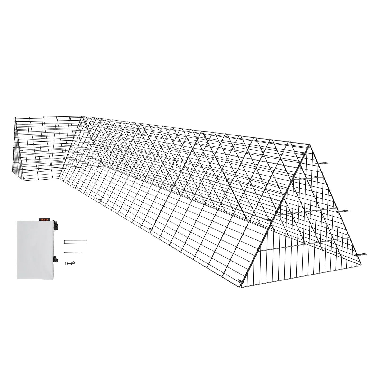 VEVOR Chicken Tunnels, 157.5 x 39.4 x 24.2 inch(LxWxH) Chicken Tunnels for Yard, Portable Chicken Tunnels for Outside with Corner Frames, Chicken Coop Run, Suitable for Chickens, Ducks, Rabbits