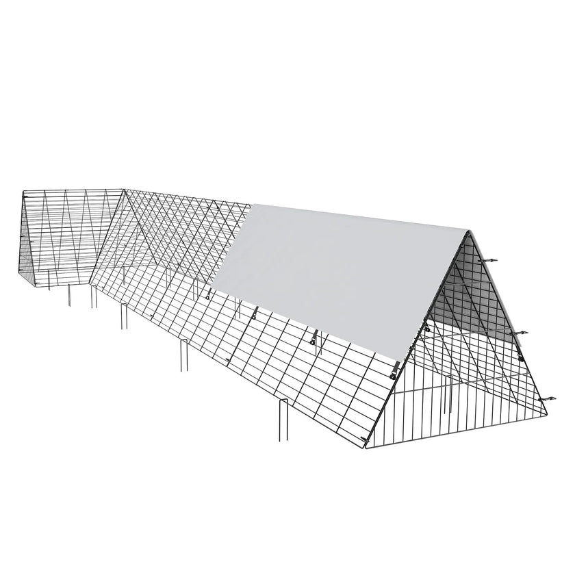 VEVOR Chicken Tunnels, 157.5 x 39.4 x 24.2 inch(LxWxH) Chicken Tunnels for Yard, Portable Chicken Tunnels for Outside with Corner Frames, Chicken Coop Run, Suitable for Chickens, Ducks, Rabbits