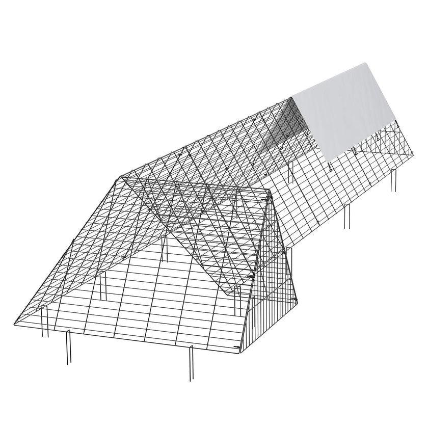 VEVOR Chicken Tunnels, 157.5 x 39.4 x 24.2 inch(LxWxH) Chicken Tunnels for Yard, Portable Chicken Tunnels for Outside with Corner Frames, Chicken Coop Run, Suitable for Chickens, Ducks, Rabbits