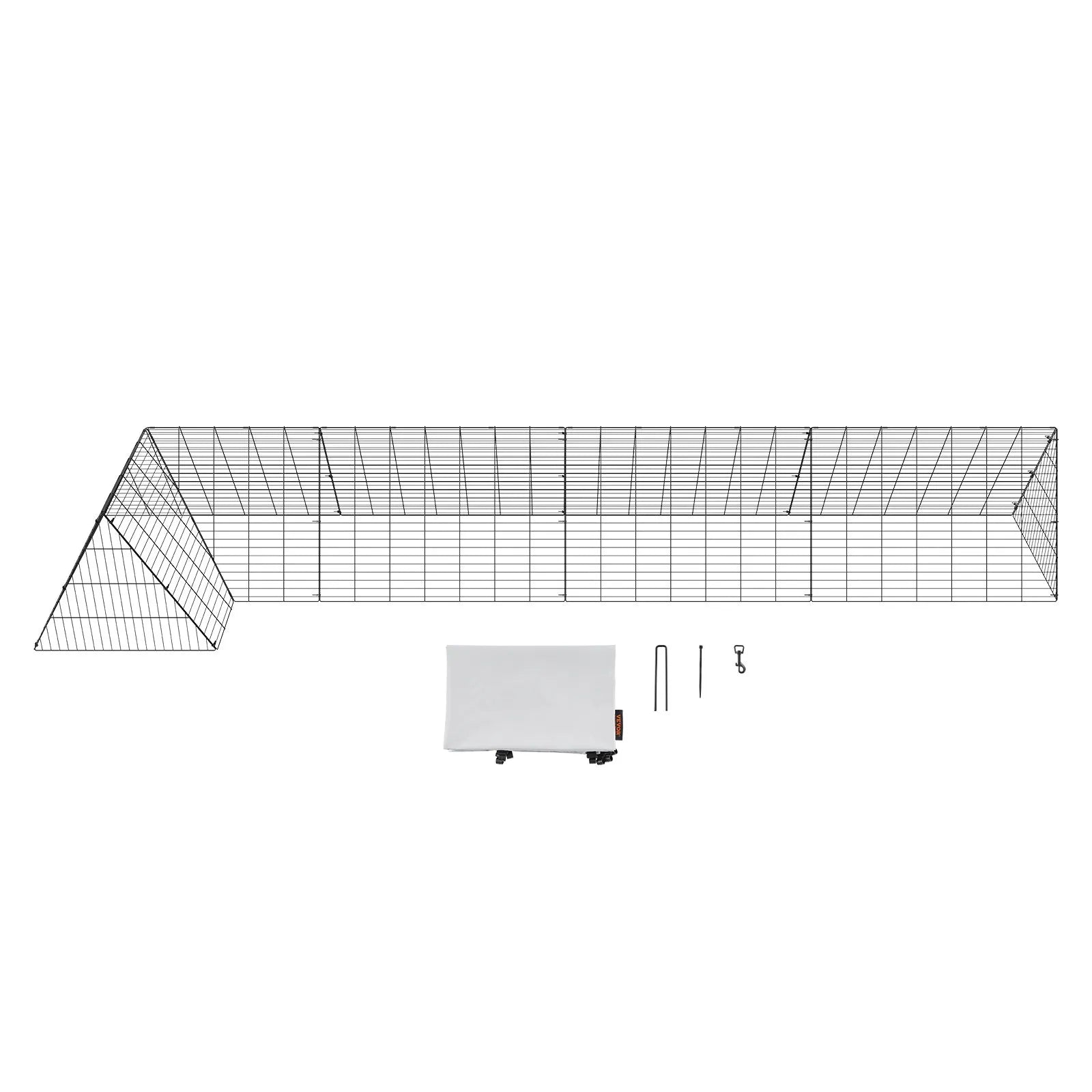 VEVOR Chicken Tunnels, 157.5 x 39.4 x 24.2 inch(LxWxH) Chicken Tunnels for Yard, Portable Chicken Tunnels for Outside with Corner Frames, Chicken Coop Run, Suitable for Chickens, Ducks, Rabbits