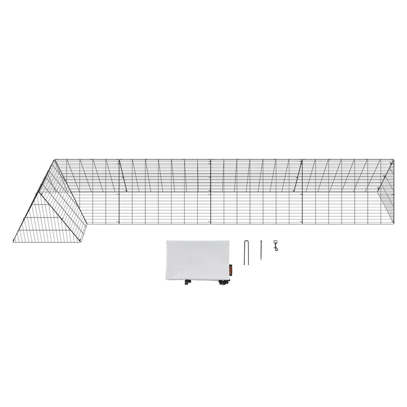 VEVOR Chicken Tunnels, 157.5 x 39.4 x 24.2 inch(LxWxH) Chicken Tunnels for Yard, Portable Chicken Tunnels for Outside with Corner Frames, Chicken Coop Run, Suitable for Chickens, Ducks, Rabbits