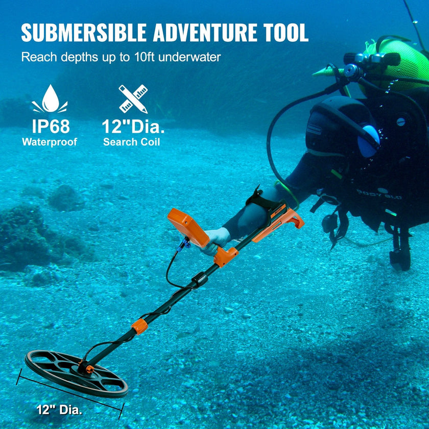VEVOR Waterproof Metal Detector, 12