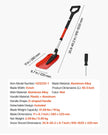 VEVOR Snow Shovel for Driveway, 9 in Foldable Snow Shovel with D-shaped Handle, , 36-40 in Adjustable, Lightweight Aluminum Alloy Snows Removal Tool, Reduce Back Strains for Garden Car Camping