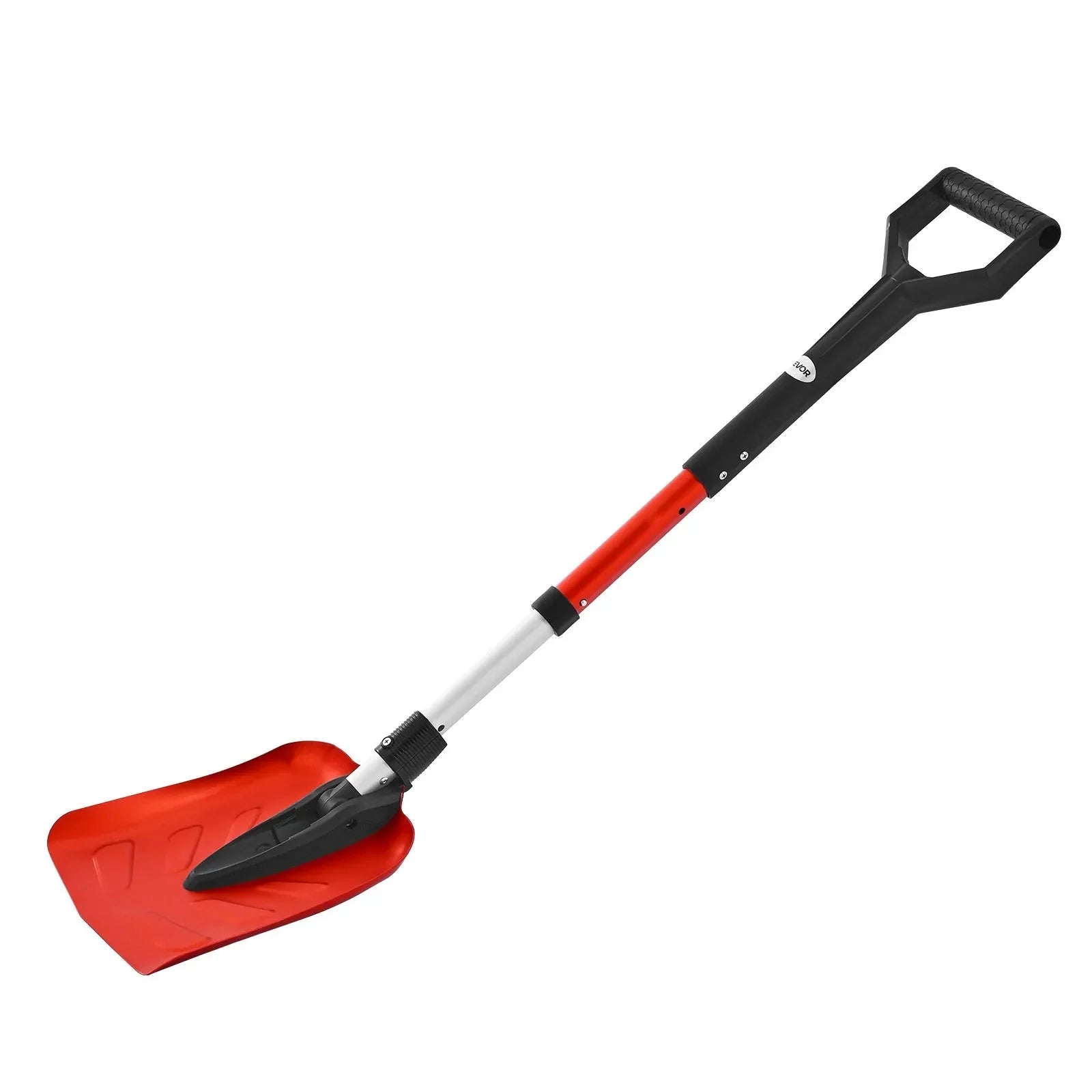 VEVOR Snow Shovel for Driveway, 9 in Foldable Snow Shovel with D-shaped Handle, , 36-40 in Adjustable, Lightweight Aluminum Alloy Snows Removal Tool, Reduce Back Strains for Garden Car Camping