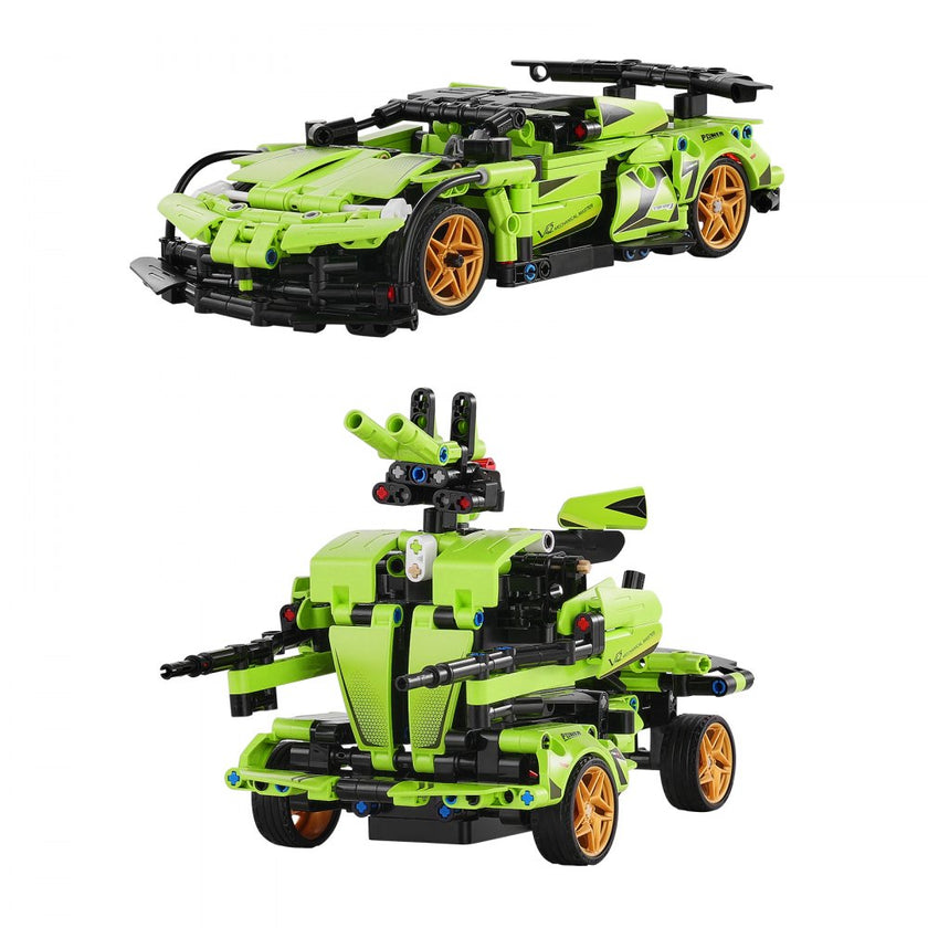 VEVOR STEM Building Toys for Kids 2 in 1 App & Remote Control Car/Robot 461 PCS