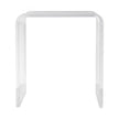 VEVOR Acrylic End Table, C-Shaped Lucite Side Table, Clear Acrylic Side Table for Drink, Food, Snack used in Living Room, Bedroom, and Study