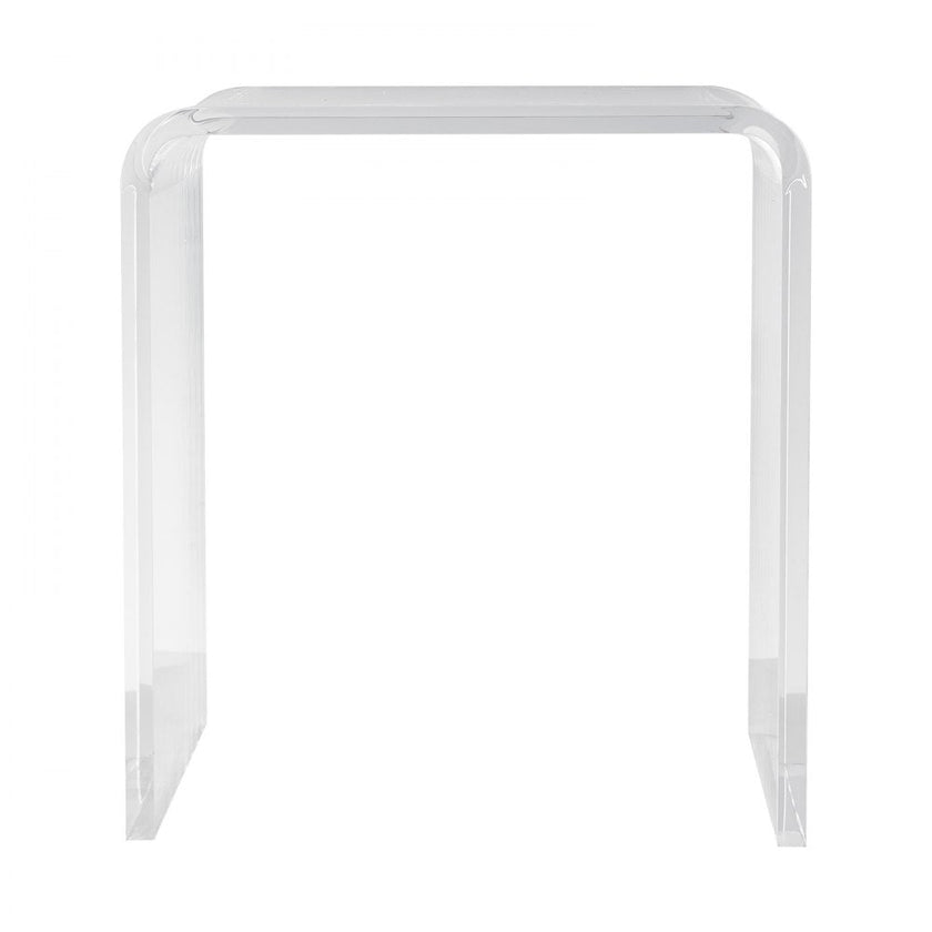 VEVOR Acrylic End Table, C-Shaped Lucite Side Table, Clear Acrylic Side Table for Drink, Food, Snack used in Living Room, Bedroom, and Study
