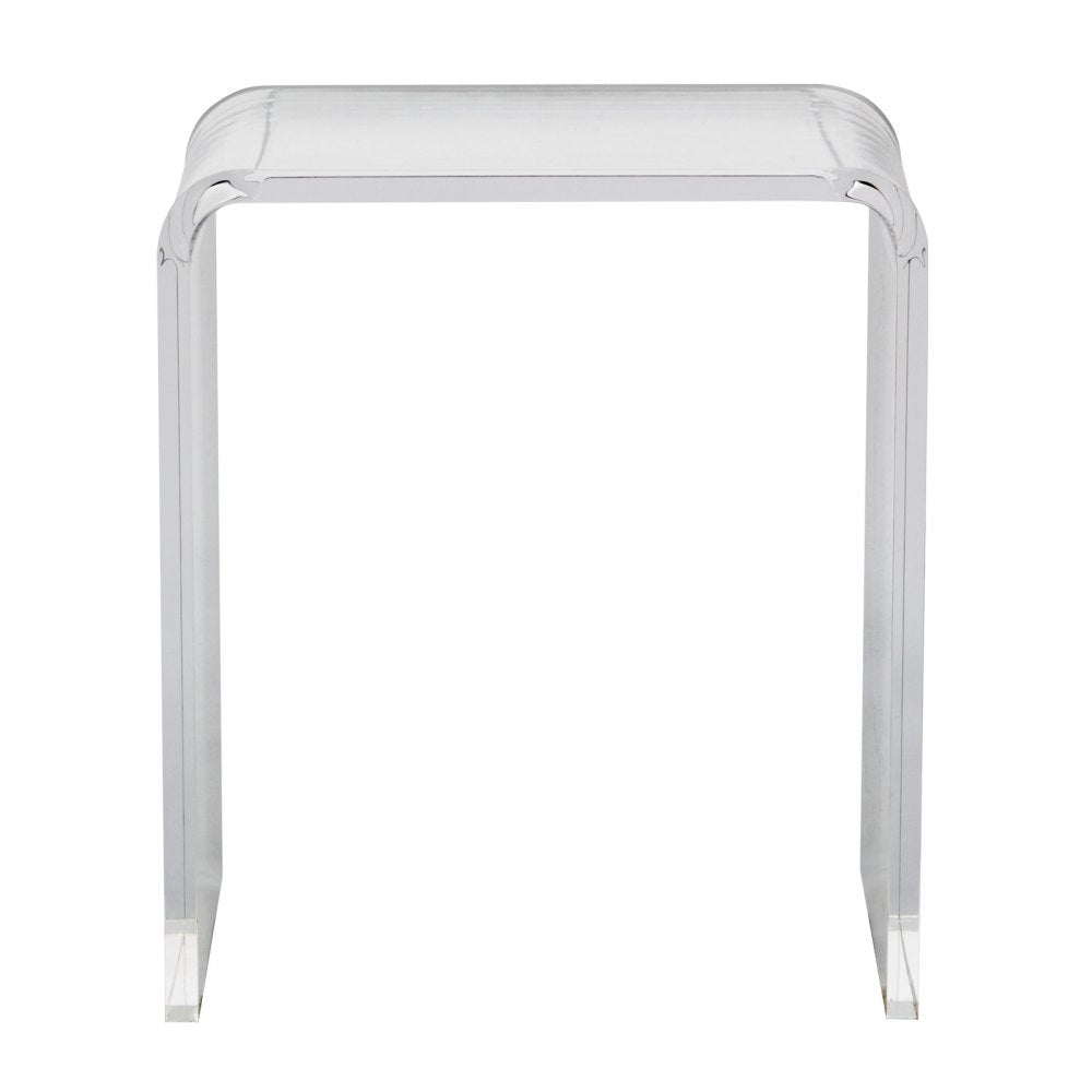 VEVOR Acrylic End Table, C-Shaped Lucite Side Table, Clear Acrylic Side Table for Drink, Food, Snack used in Living Room, Bedroom, and Study