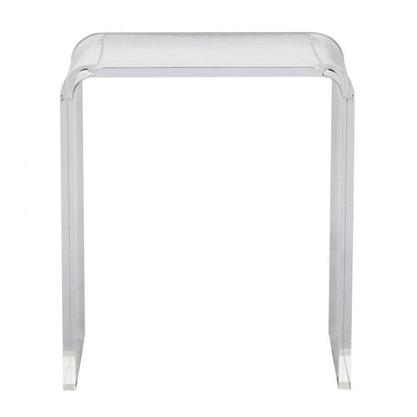 VEVOR Acrylic End Table, C-Shaped Lucite Side Table, Clear Acrylic Side Table for Drink, Food, Snack used in Living Room, Bedroom, and Study