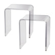 VEVOR Acrylic End Table, 2 pcs C-Shaped Lucite Side Tables, Clear Acrylic Side Table for Drink, Food, Snack used in Living Room, Bedroom, and Study