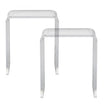 VEVOR Acrylic End Table, 2 pcs C-Shaped Lucite Side Tables, Clear Acrylic Side Table for Drink, Food, Snack used in Living Room, Bedroom, and Study