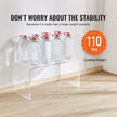 VEVOR Acrylic Coffee Table, C-Shaped Clear Acrylic End Table, 16.3 inch high Transparent Acrylic Side Table, for Coffee, Drink, Food, Snack used in Living Room, Courtyard, Terrace