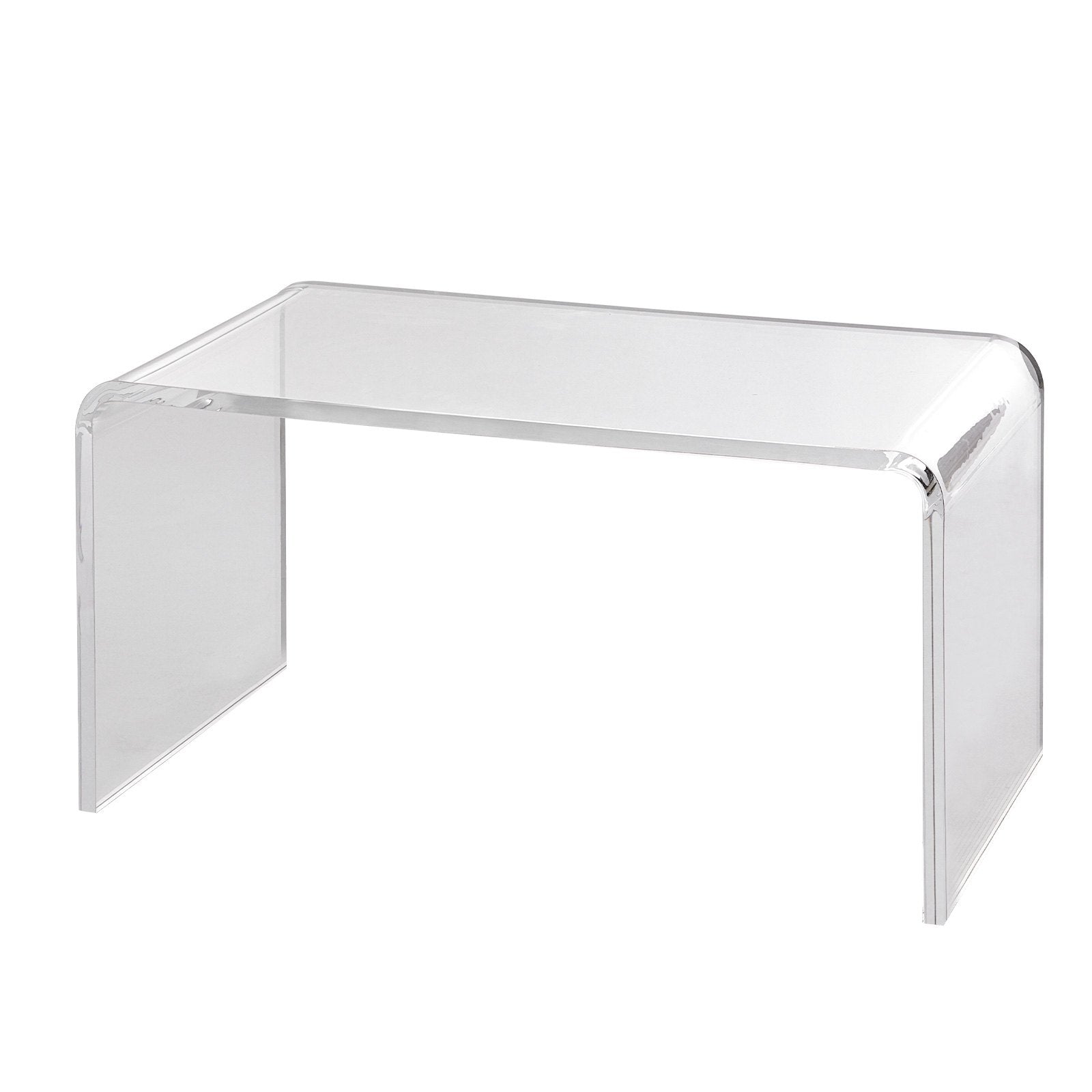 VEVOR Acrylic Coffee Table, C-Shaped Clear Acrylic End Table, 16.3 inch high Transparent Acrylic Side Table, for Coffee, Drink, Food, Snack used in Living Room, Courtyard, Terrace