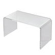 VEVOR Acrylic Coffee Table, C-Shaped Clear Acrylic End Table, 16.3 inch high Transparent Acrylic Side Table, for Coffee, Drink, Food, Snack used in Living Room, Courtyard, Terrace