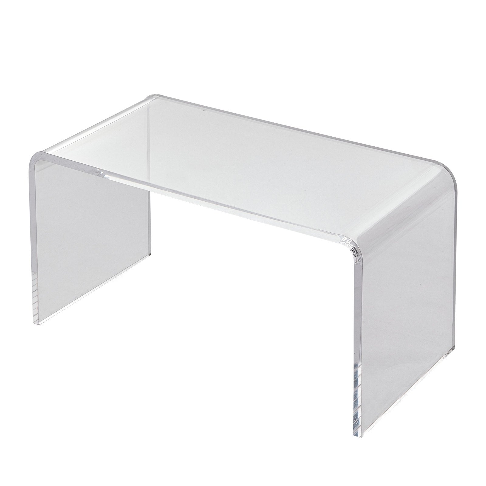 VEVOR Acrylic Coffee Table, C-Shaped Clear Acrylic End Table, 16.3 inch high Transparent Acrylic Side Table, for Coffee, Drink, Food, Snack used in Living Room, Courtyard, Terrace