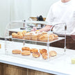 VEVOR Pastry Display Case, 2-Tier Commercial Countertop Bakery Display Case, Acrylic Display Box with Rear Door Access & Removable Shelves, Keep Fresh for Donut Bagels Cake Cookie, 22