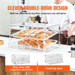 VEVOR Pastry Display Case, 2-Tier Commercial Countertop Bakery Display Case, Acrylic Display Box with Rear Door Access & Removable Shelves, Keep Fresh for Donut Bagels Cake Cookie, 20.7