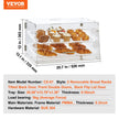 VEVOR Pastry Display Case, 2-Tier Commercial Countertop Bakery Display Case, Acrylic Display Box with Rear Door Access & Removable Shelves, Keep Fresh for Donut Bagels Cake Cookie, 20.7