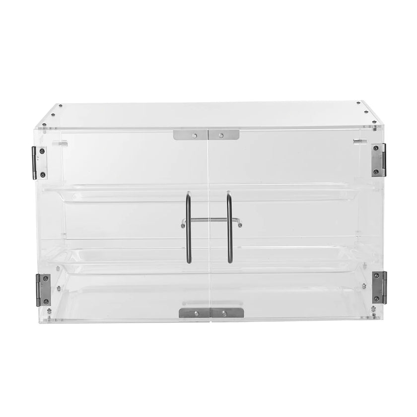 VEVOR Pastry Display Case, 2-Tier Commercial Countertop Bakery Display Case, Acrylic Display Box with Rear Door Access & Removable Shelves, Keep Fresh for Donut Bagels Cake Cookie, 20.7