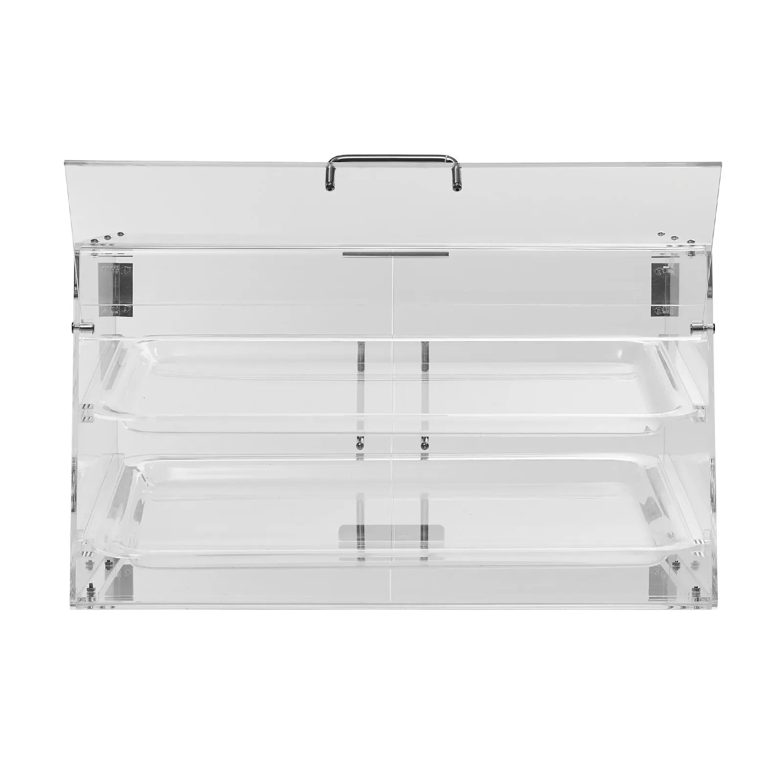 VEVOR Pastry Display Case, 2-Tier Commercial Countertop Bakery Display Case, Acrylic Display Box with Rear Door Access & Removable Shelves, Keep Fresh for Donut Bagels Cake Cookie, 20.7