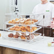 VEVOR Pastry Display Case, 3-Tier Commercial Countertop Bakery Display Case, Acrylic Display Box with Rear Door Access & Removable Shelves, Keep Fresh for Donut Bagels Cake Cookie, 20.7