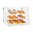 VEVOR Pastry Display Case, 3-Tier Commercial Countertop Bakery Display Case, Acrylic Display Box with Rear Door Access & Removable Shelves, Keep Fresh for Donut Bagels Cake Cookie, 20.7